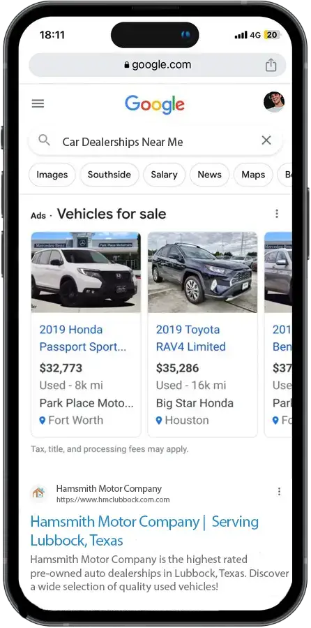 Google Search Search Engine Advertising Car Dealership Shopping Ad Local Service Ads Agency Google Search Google Display Ads Agency Search Engine Optimization Agency Google Business Setup and Optimization Agency