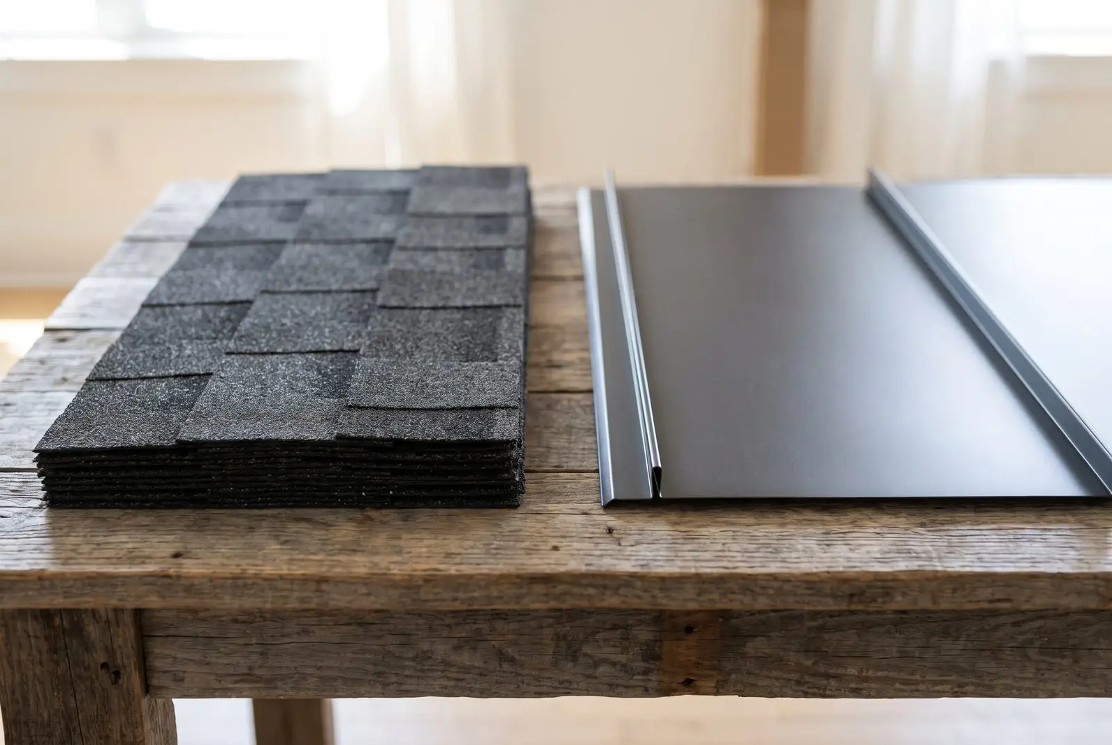 Comparison of asphalt shingle and standing-seam metal roofing materials for West Texas homes